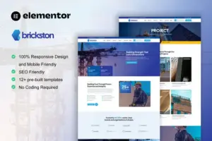 Brickston – Construction & Building Service Elementor Template Kit