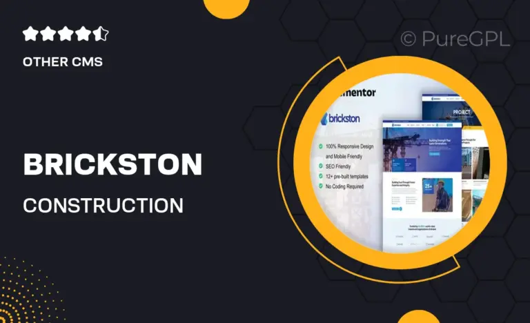 brickston construction building service elementor template kit
