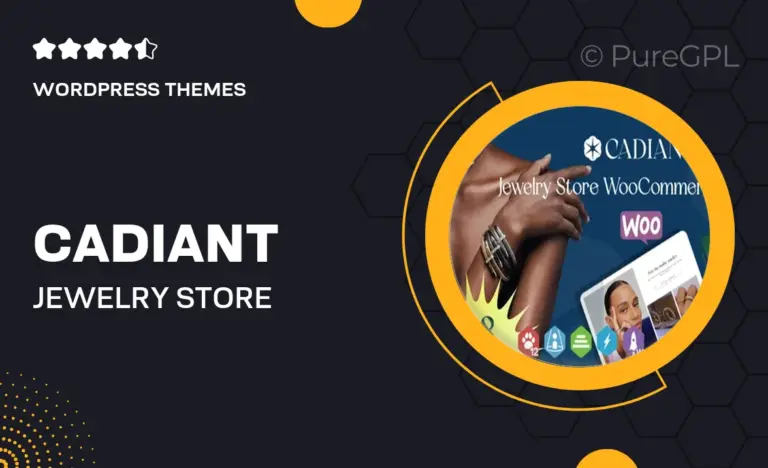 cadiant jewelry store wordpress theme