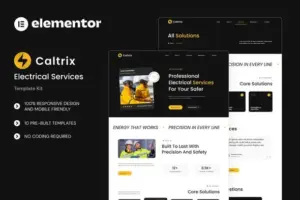Caltrix – Electrical Services Elementor Template Kit