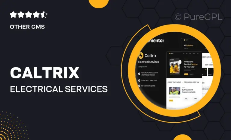 caltrix electrical services elementor template kit