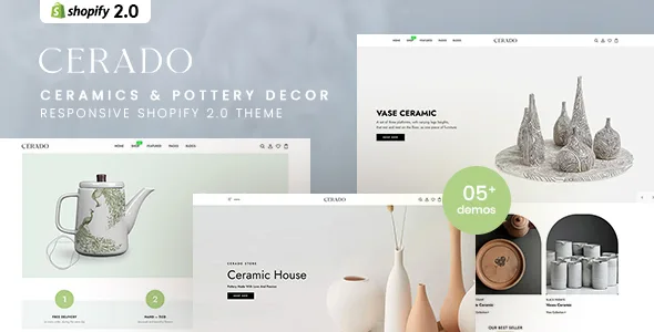cerado ceramics pottery decor responsive shopify 20 theme