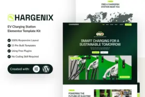 Chargenix – EV Charging Station Elementor Template Kit