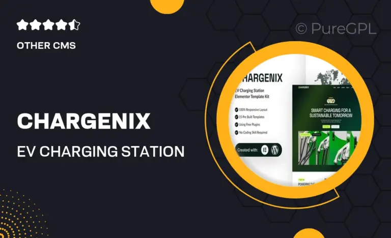 chargenix ev charging station elementor template kit
