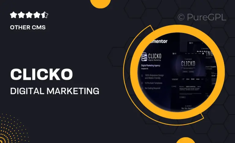 clicko digital marketing agency elementor template kit