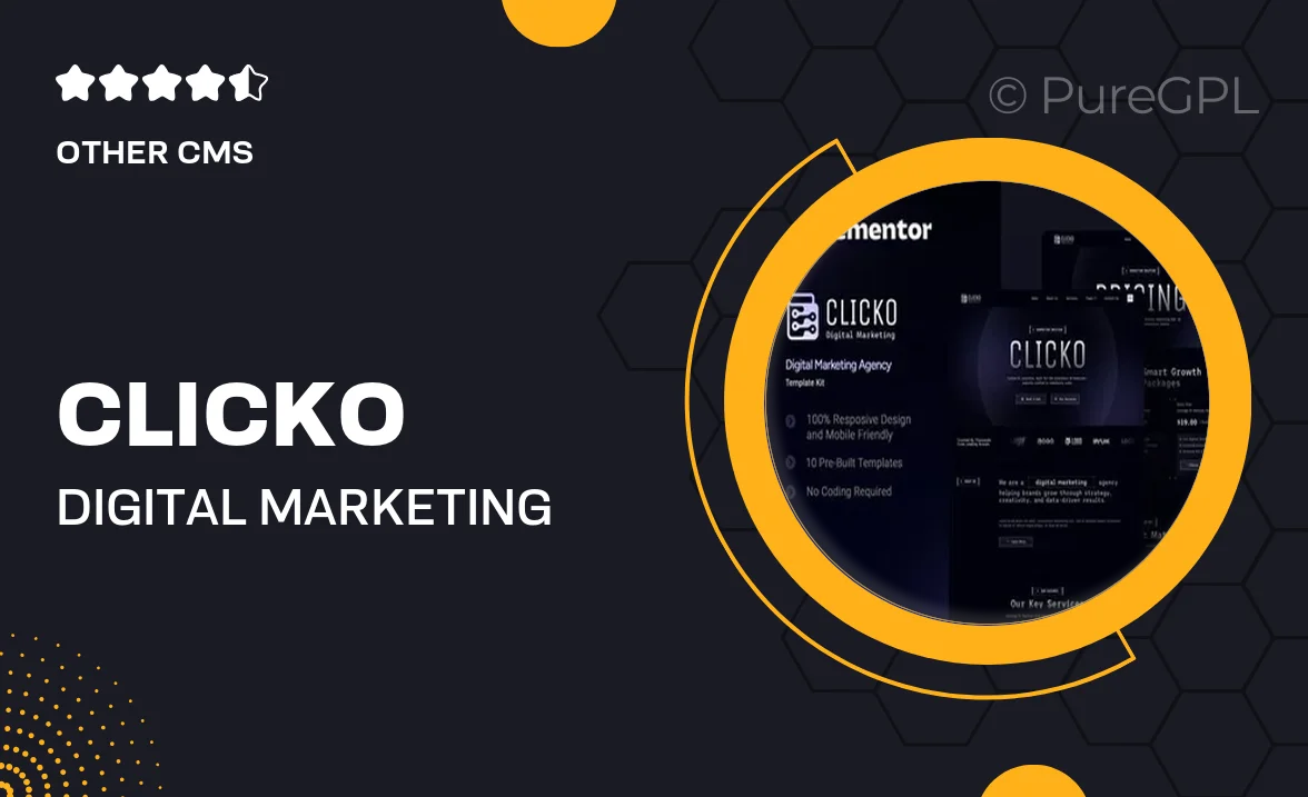 Clicko – Digital Marketing Agency Elementor Template Kit