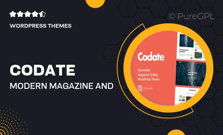 codate modern magazine and blog wordpress theme