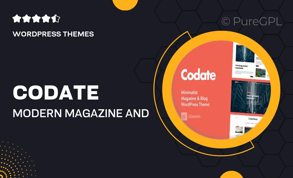 Codate – Modern Magazine and Blog WordPress Theme