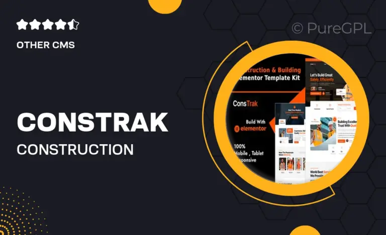 constrak construction building elementor template kit