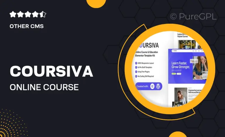 coursiva online course education elementor template kit
