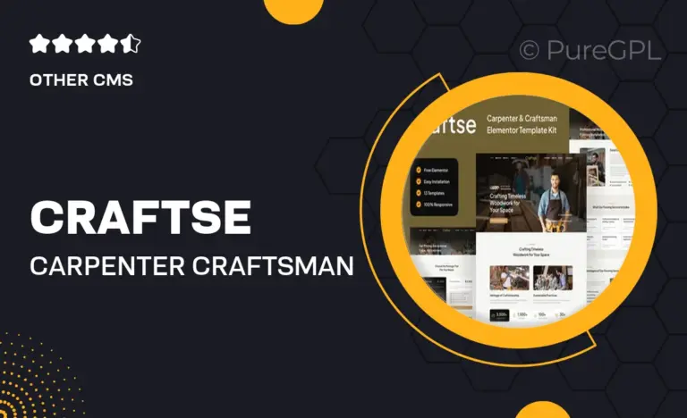 craftse carpenter craftsman elementor template kit