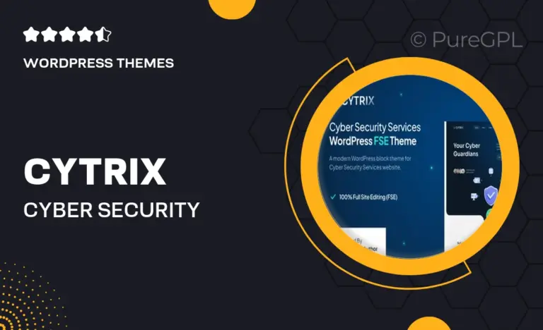 cytrix cyber security services gutenverse fse wordpress block theme