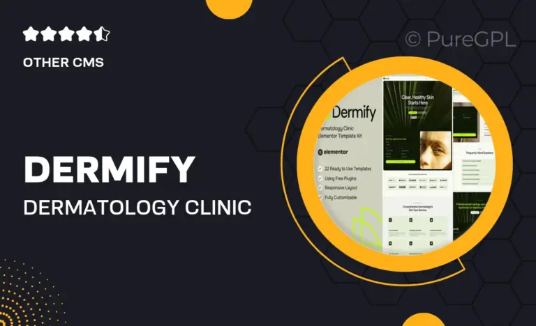 dermify dermatology clinic elementor template kit