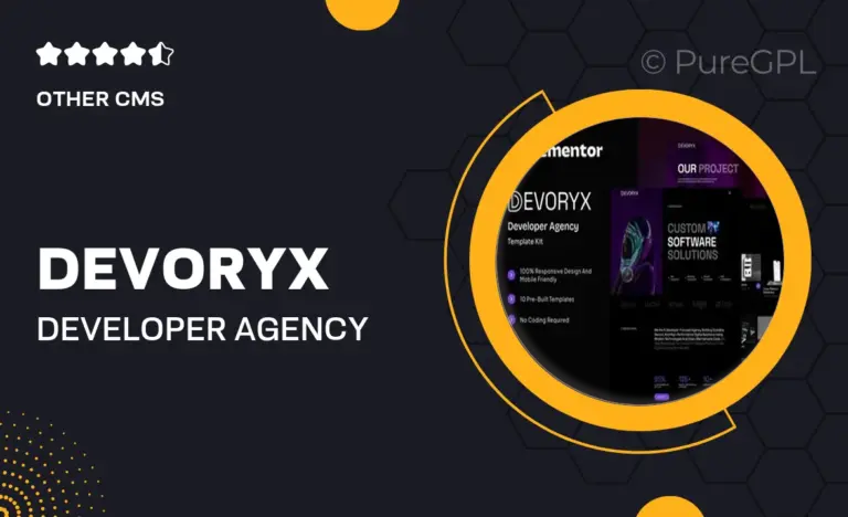 devoryx developer agency elementor template kit