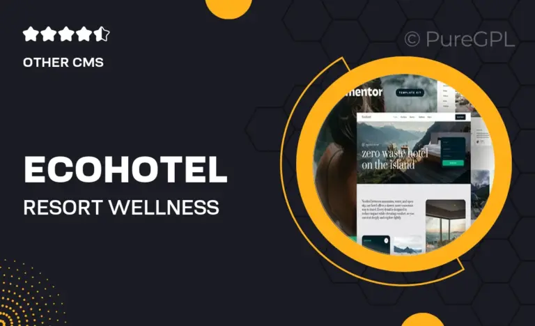 ecohotel resort wellness elementor template kit