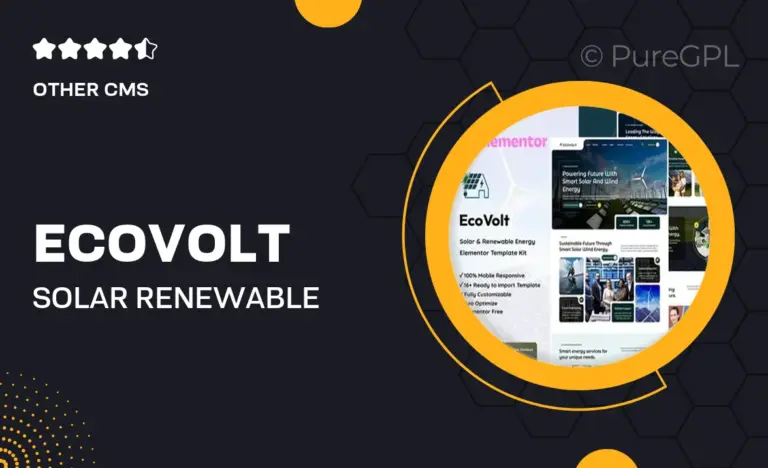 ecovolt solar renewable energy elementor template kit