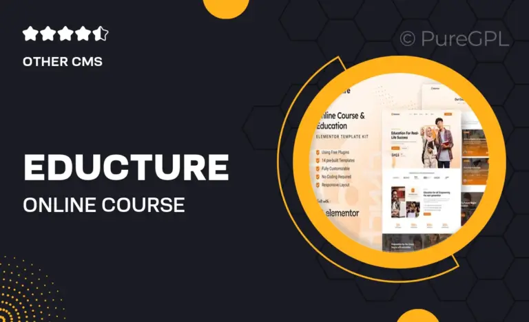 educture online course education elementor template kit