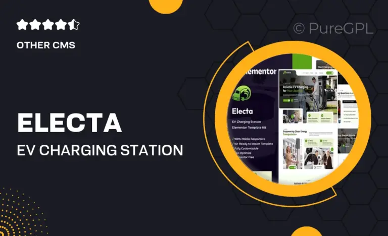 electa ev charging station elementor template kit