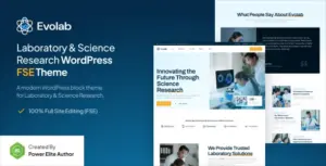 Evolab – Laboratory & Science Research Gutenverse FSE WordPress Block Theme