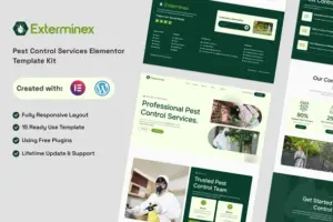 Exterminex – Pest Control Services Elementor Template Kit