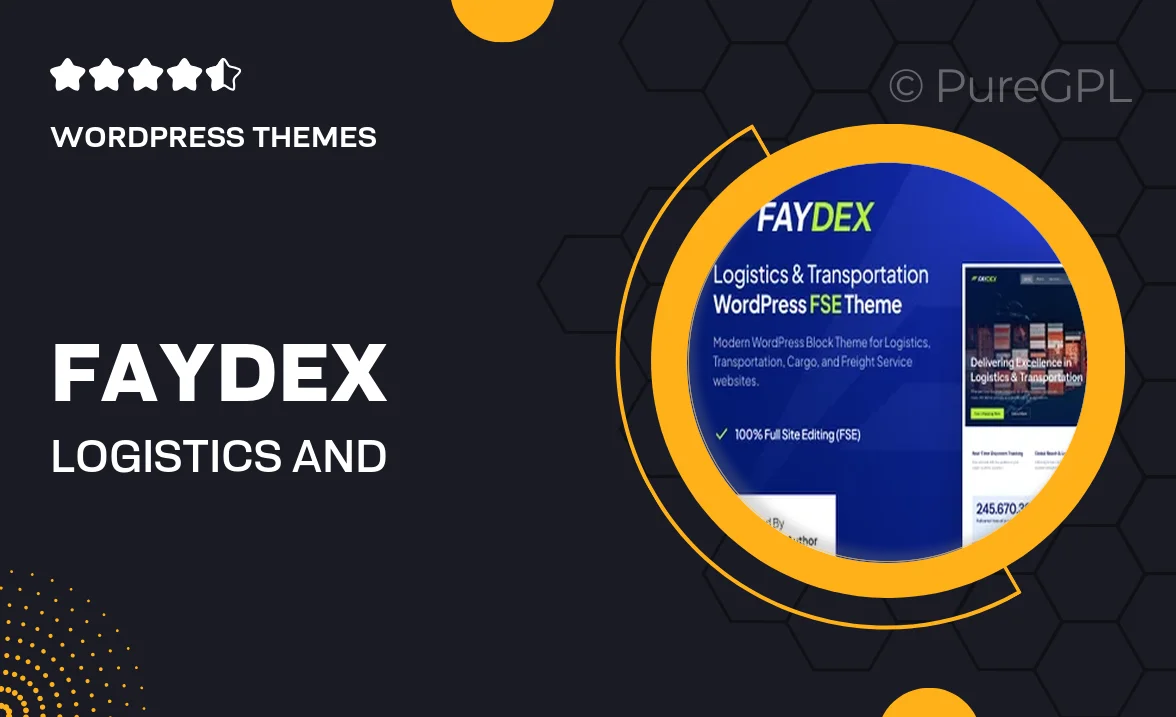 Faydex – Logistics and Transportation Gutenverse FSE WordPress Block Theme