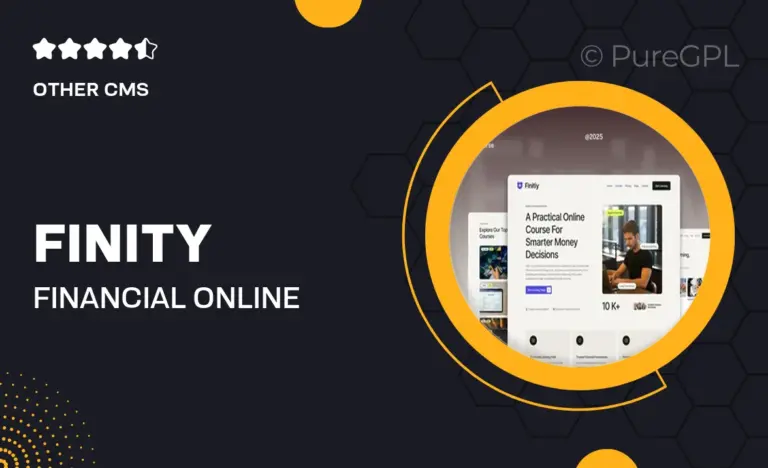 finity financial online course website elementor template kits