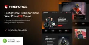 Fireforce – Firefighter Department Gutenverse FSE WordPress Block Theme