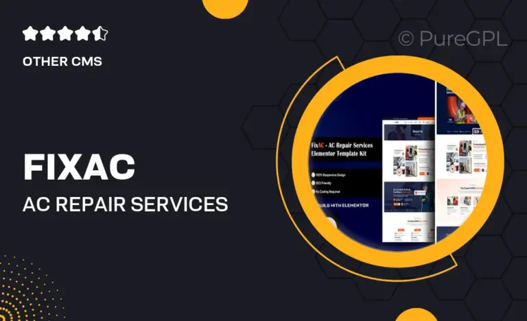 fixac ac repair services elementor template kit