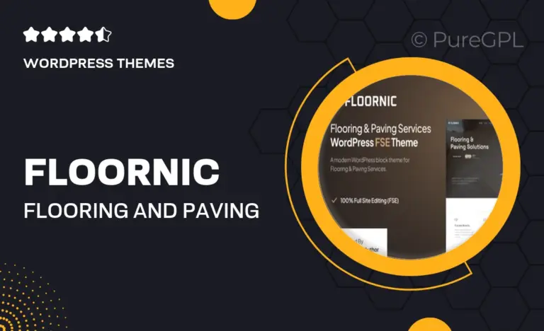 floornic flooring and paving services gutenverse fse wordpress block theme