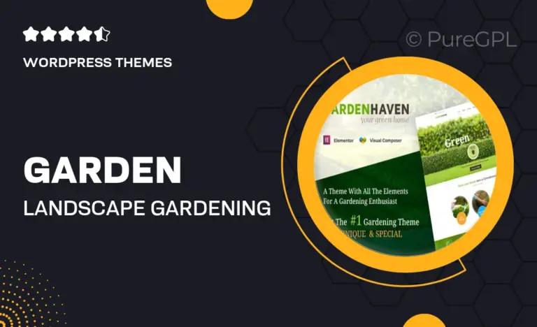 garden landscape gardening wordpress theme