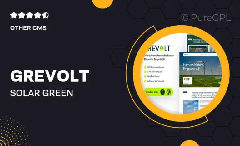 grevolt solar green renewable energy elementor template kit