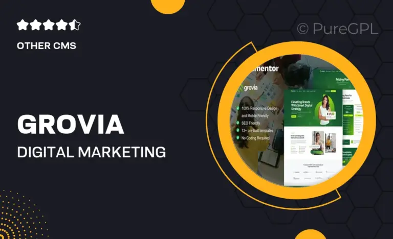 grovia digital marketing agency elementor pro template kit