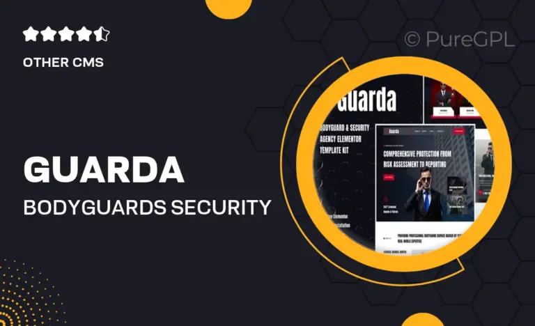 guarda bodyguards security agency elementor template kit