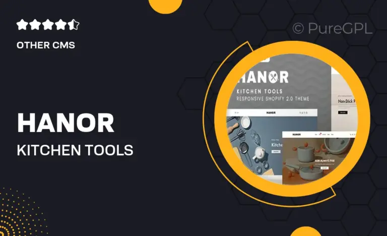 hanor kitchen tools responsive shopify 2 0 theme