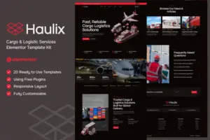 Haulix – Cargo & Logistic Services Elementor Template kit