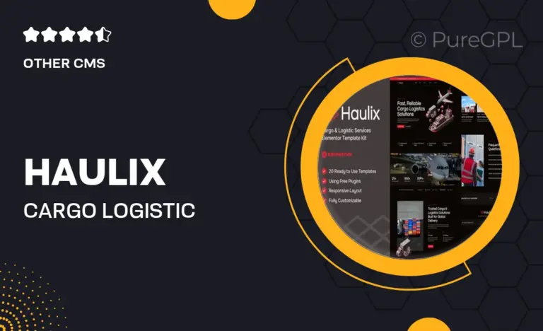 haulix cargo logistic services elementor template kit