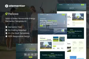 Helioxa – Solar & Green Renewable Energy Elementor Template Kit