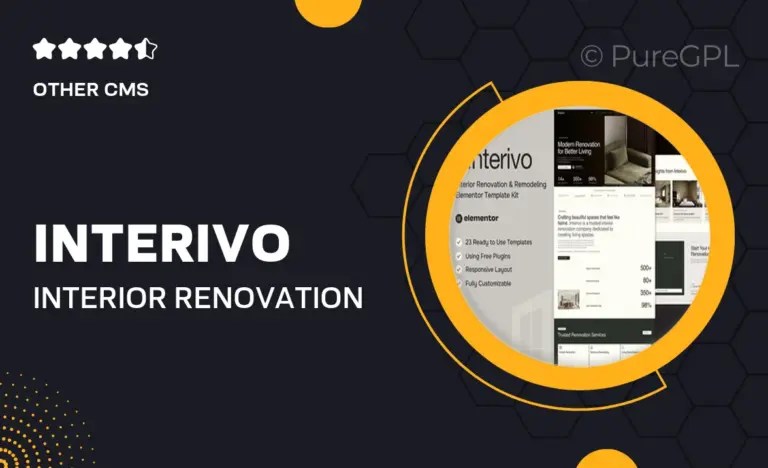 interivo interior renovation remodeling elementor template kit
