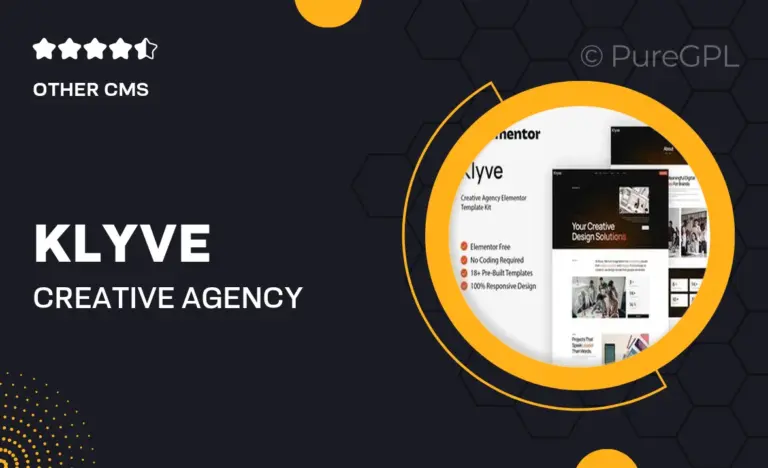 klyve creative agency elementor template kit