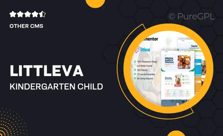littleva kindergarten child care elementor pro template kit