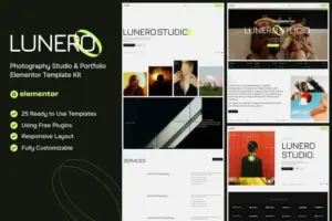 Lunero – Photography Studio & Portfolio Elementor Template Kit
