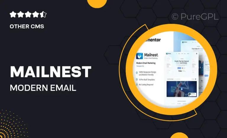 mailnest modern email marketing elementor template kit