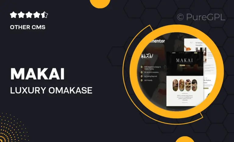 makai luxury omakase sushi experience elementor template kit
