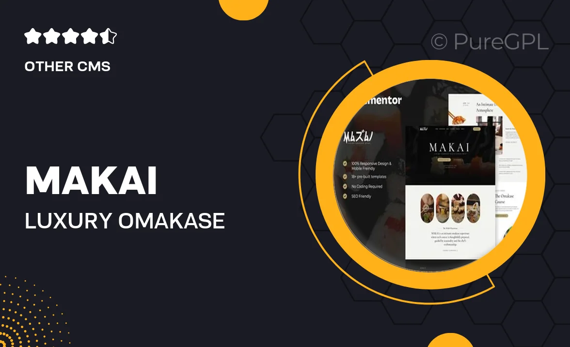 MAKAI – Luxury Omakase Sushi Experience Elementor Template Kit