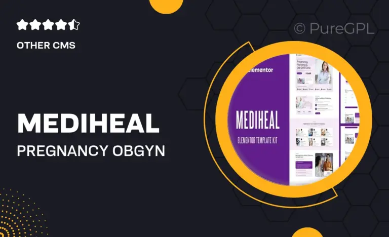 mediheal pregnancy ob gyn clinic elementor pro template kit