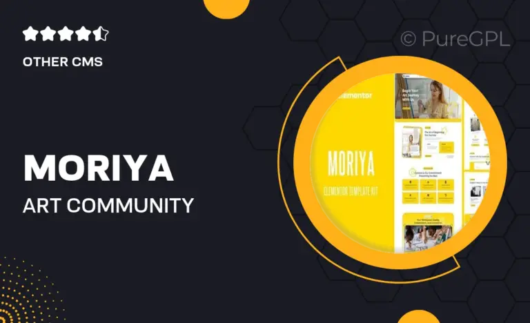 moriya art community elementor template kit