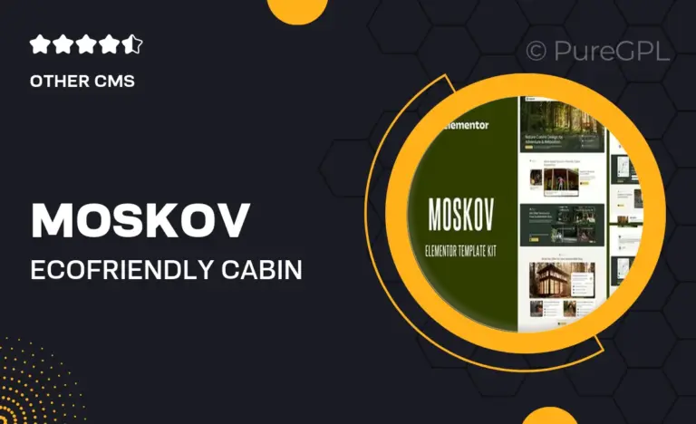 moskov eco friendly cabin rental adventure elementor template kit