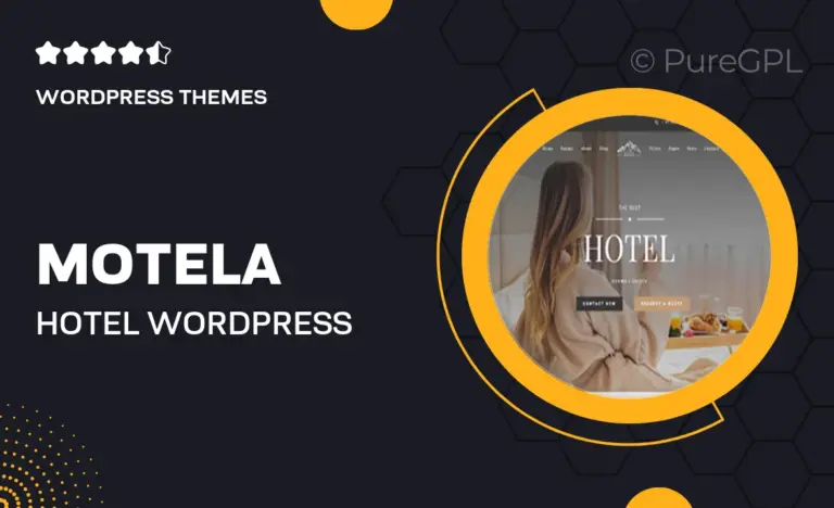 motela hotel wordpress theme