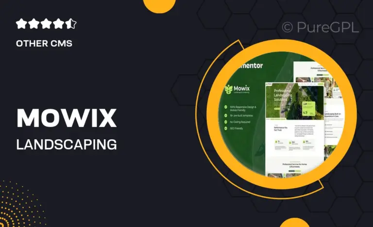 mowix landscaping gardening elementor pro template kit