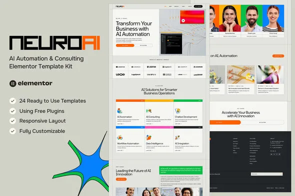 neuroai ai automation consulting elementor template kit 1
